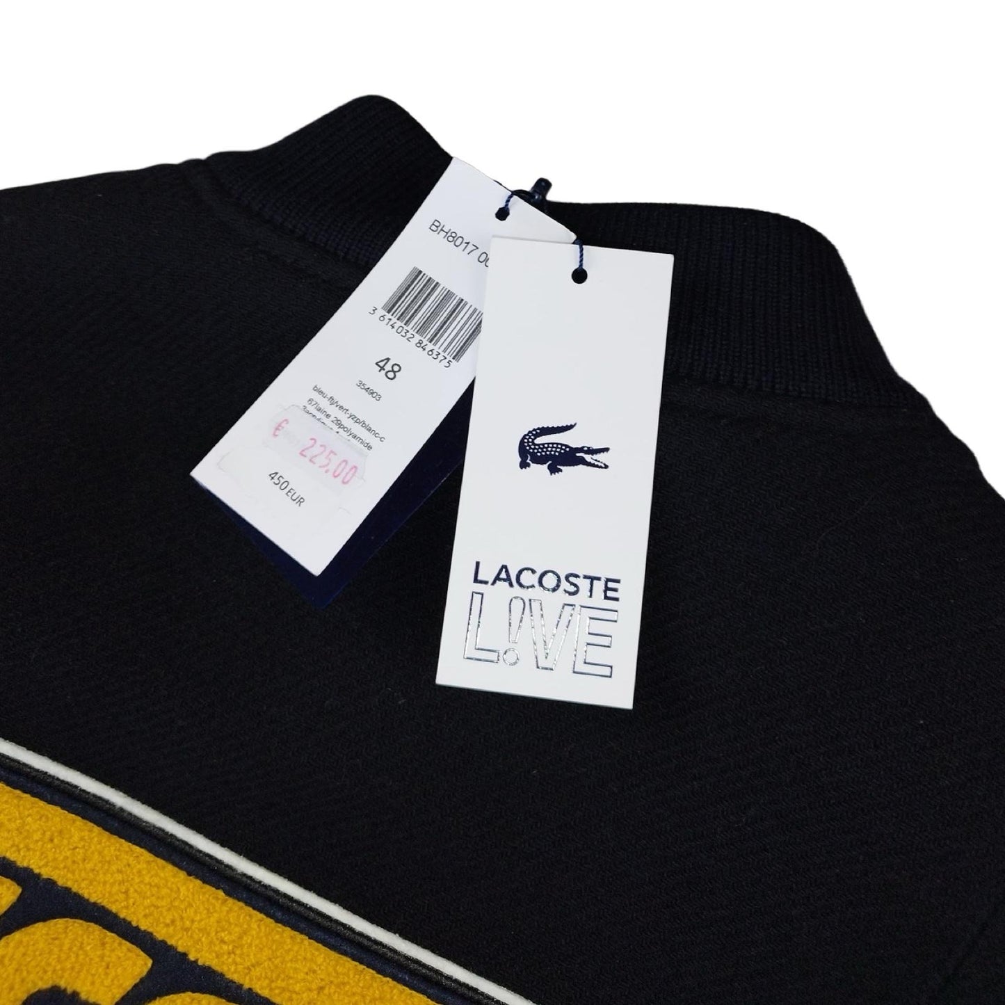 Lacoste - Navy Blue Wool Varsity Jacket Size M