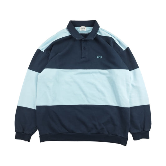 Arte - Sweat polo à rayures bleu taille XL - Le Saptuaire