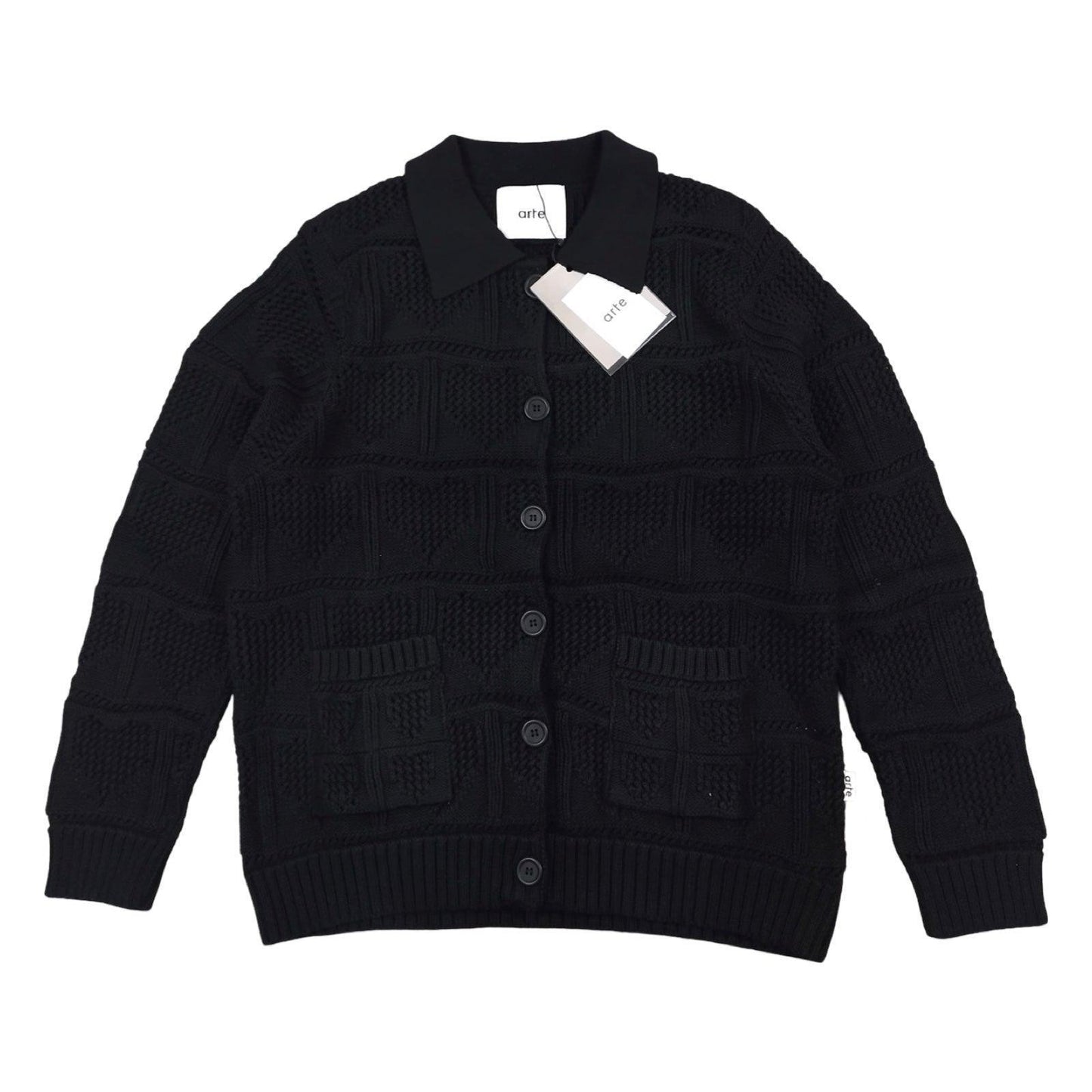 Arte - Cardigan tricoté noir taille M - Le Saptuaire