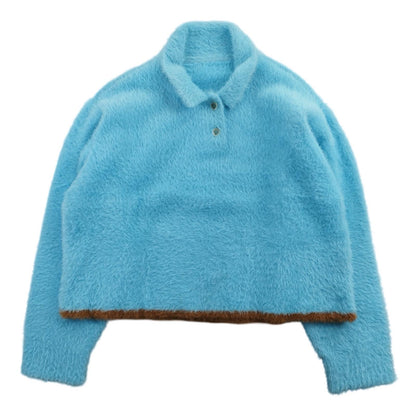 Jacquemus - Pull texturé « Le Polo Neve » bleu taille L