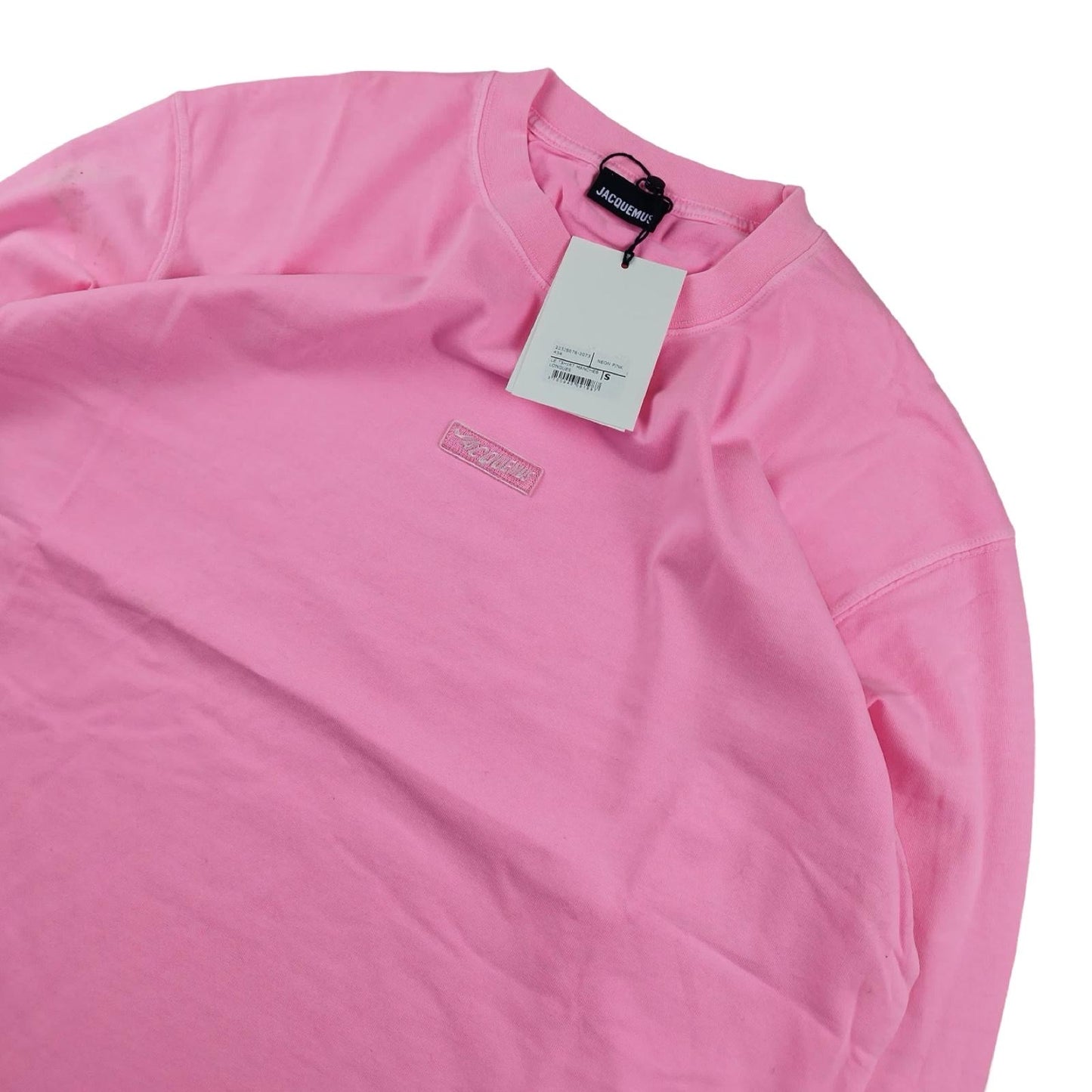 Jaquemus - T-shirt manche longue rose fuchsia taille S