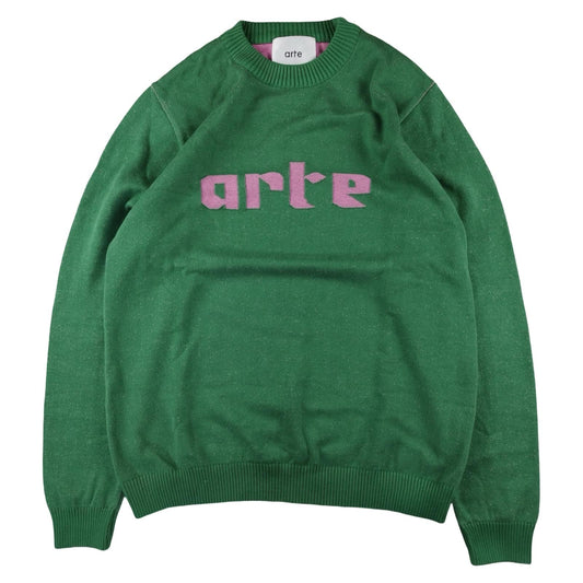 Arte - Pull vert et rose taille L