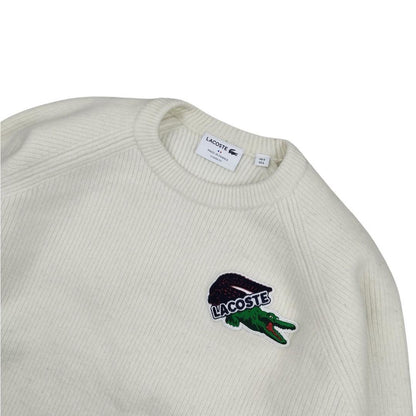 Lacoste - Pull en laine blanc cassé taille M - Le Saptuaire