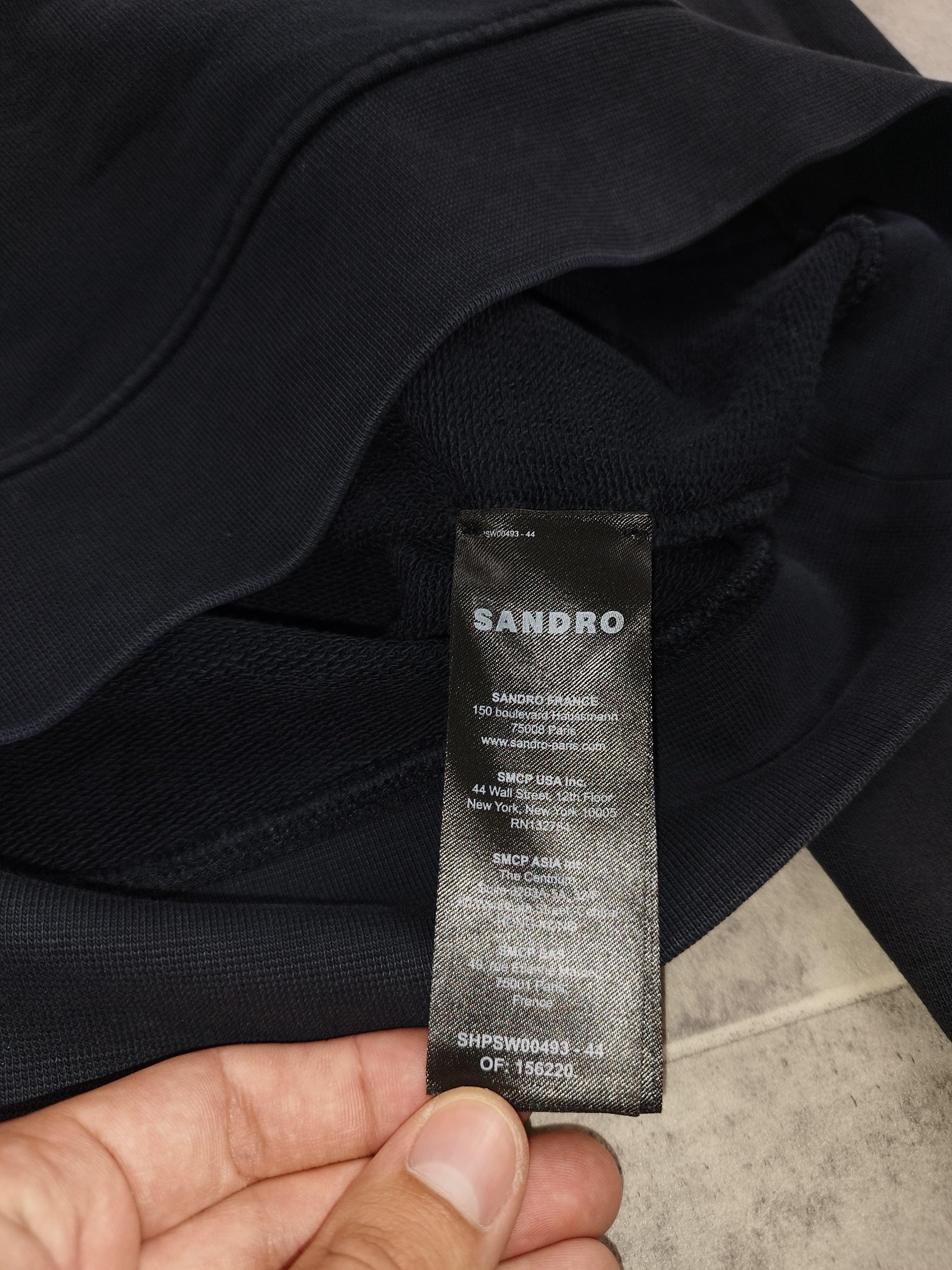 Sandro - Sweat à capuche bleu marine oversized taille M - Le Saptuaire