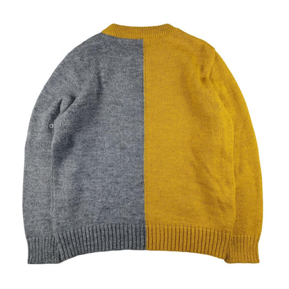 Arte - Pull en mohair et acrylique jaune et gris taille S - Le Saptuaire