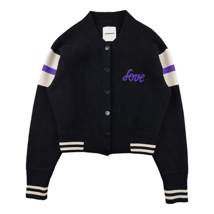 Sandro - Varsity Jacket noire taille XS