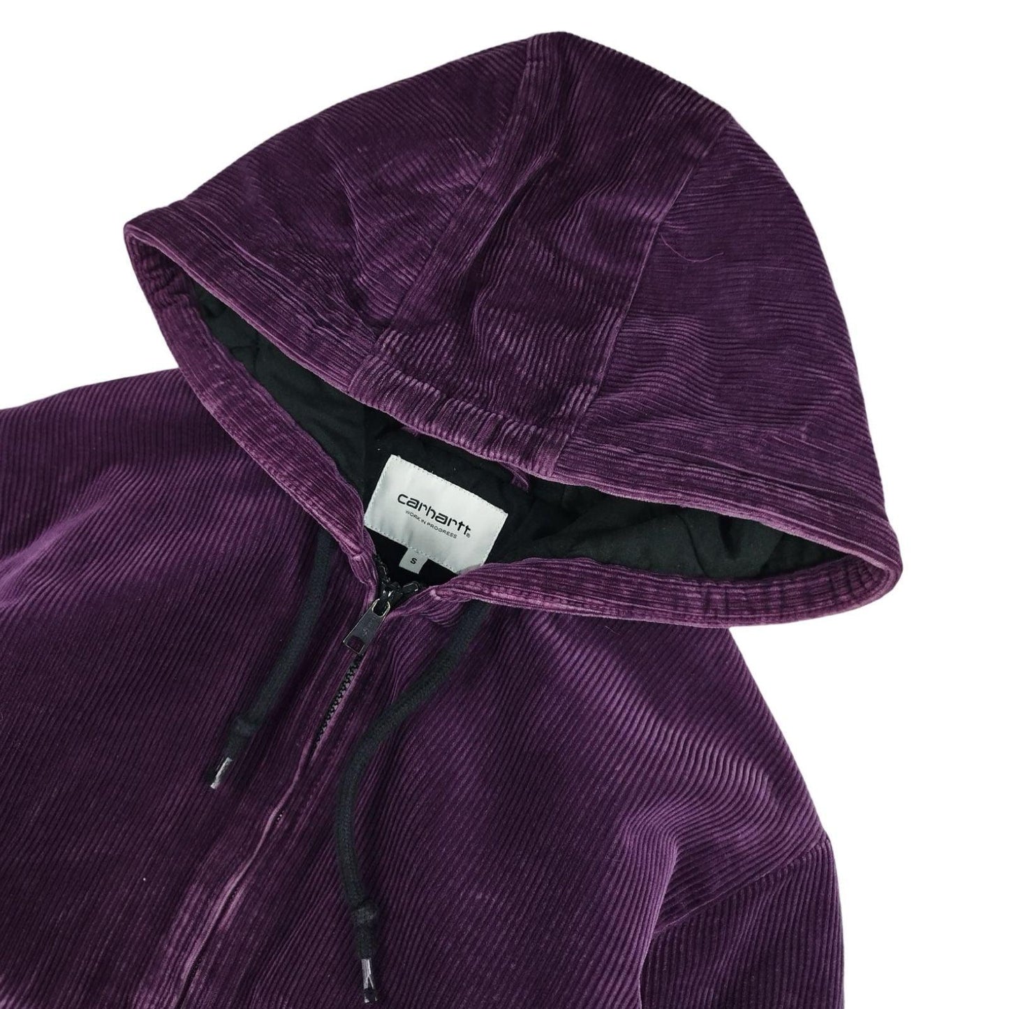 Carhartt - Veste à capuche matelassée en velours côtelé violet taille S - Le Saptuaire