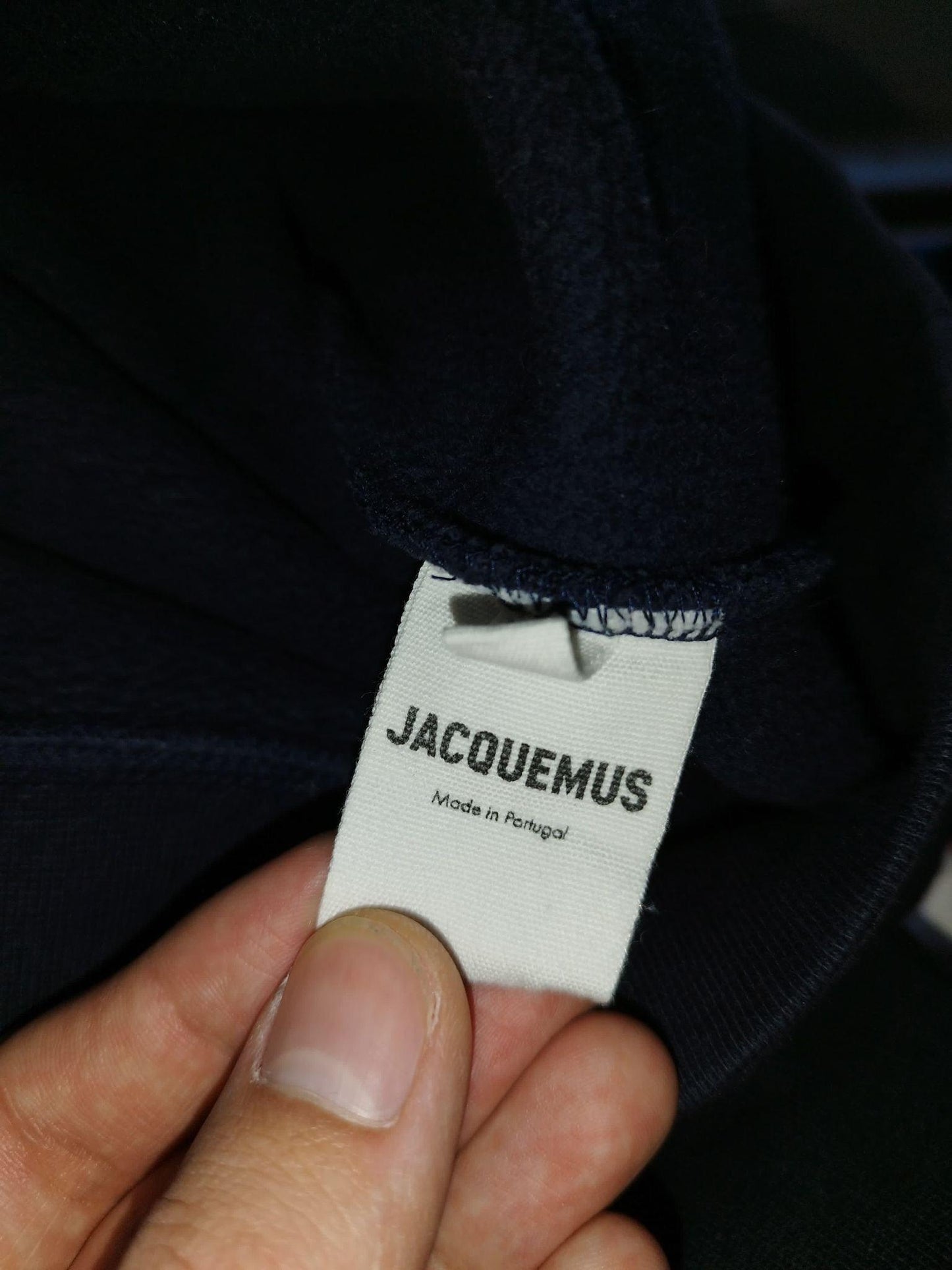 Jacquemus - Pull à capuche bleu marine taille M