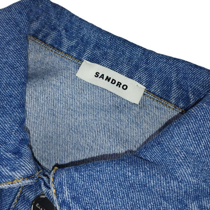 Sandro - Veste en jean bleu et crème taille S - Le Saptuaire