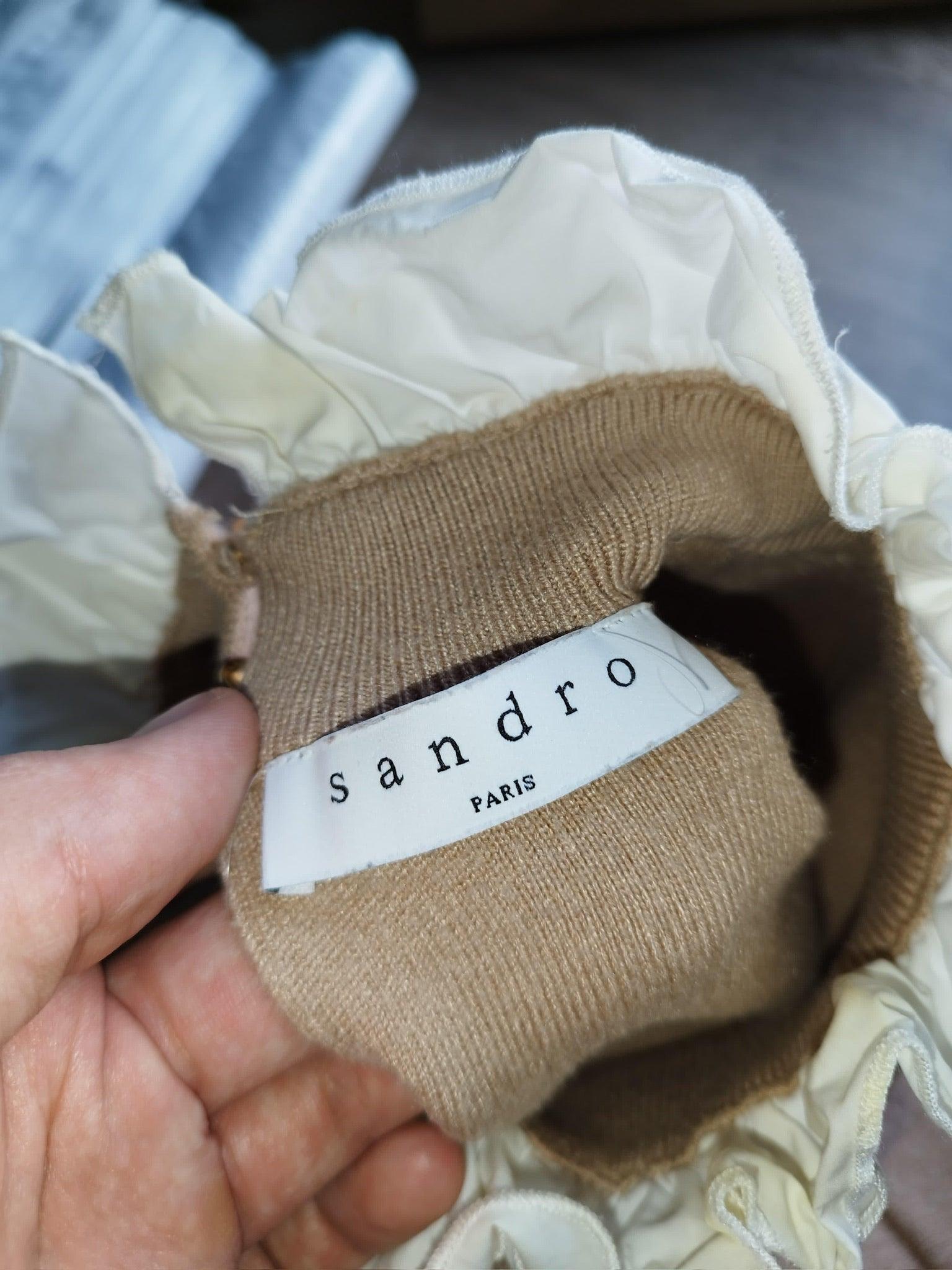 Sandro - Pull beige taille S - Le Saptuaire