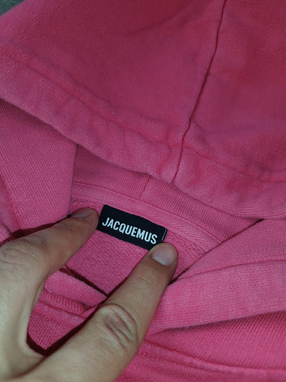 Jacquemus - Pull à capuche rose fuchsia taille S