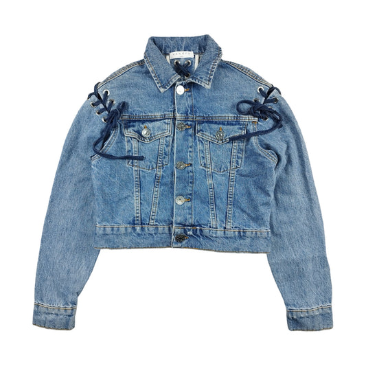 Sandro - Veste en jean bleu délavé taille S