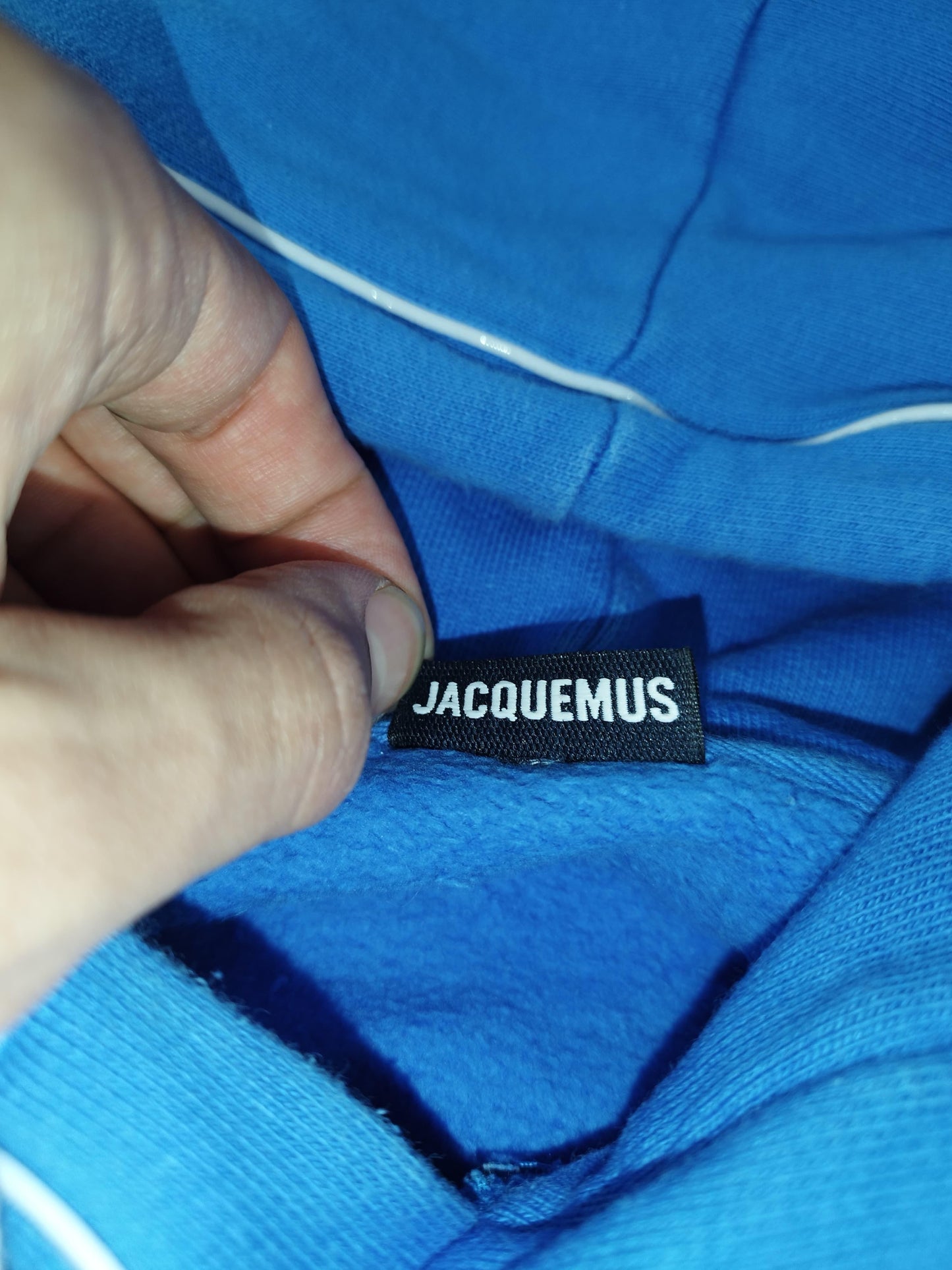 Jacquemus - Pull à capuche bleu taille M