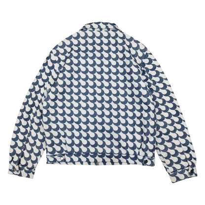 Veste à motifs lune bleu taille M - Le Saptuaire