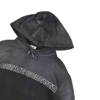 Saint Laurent - Pull à capuche « Love me Forever / Or Never » gris taille M - Le Saptuaire