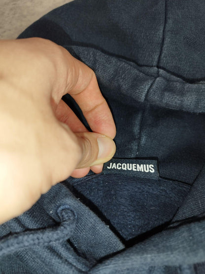 Jacquemus - Pull à capuche bleu marine taille M