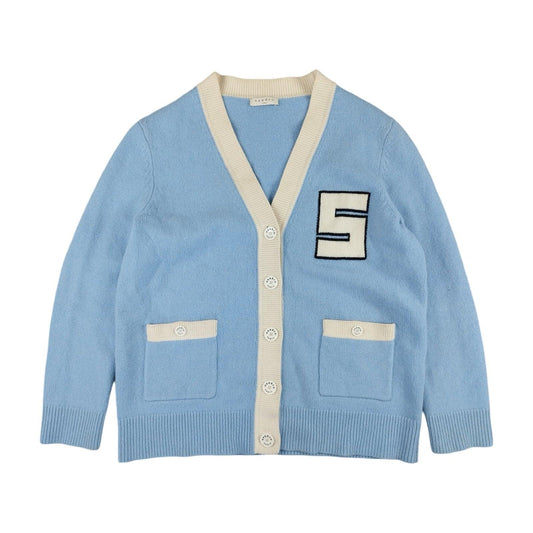 Sandro - Cardigan en laine bleu ciel taille XS - Le Saptuaire