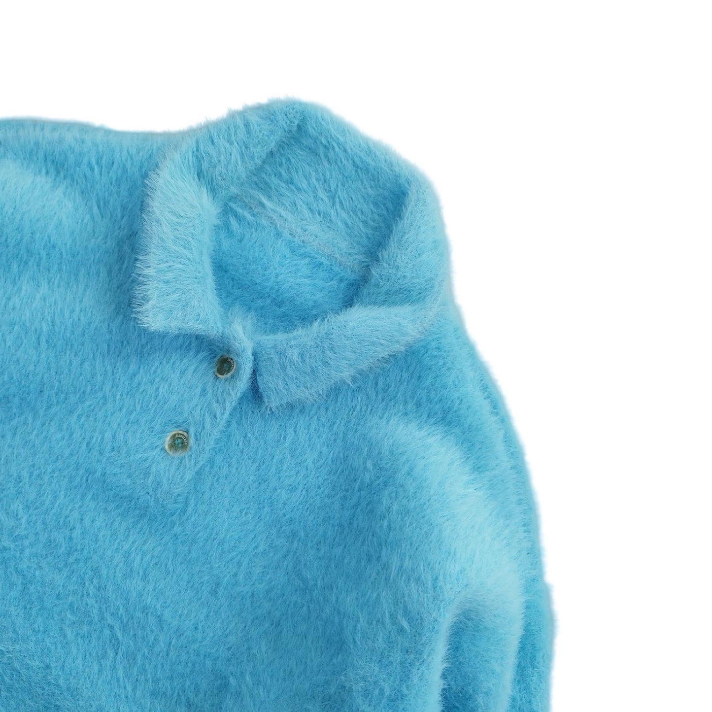 Jacquemus - Pull texturé « Le Polo Neve » bleu taille L