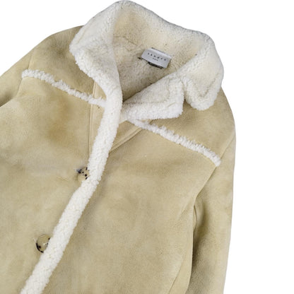 Sandro - Manteau en peau lainée camel taille S