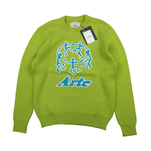 Arte - Pull en knit vert pomme taille L - Le Saptuaire