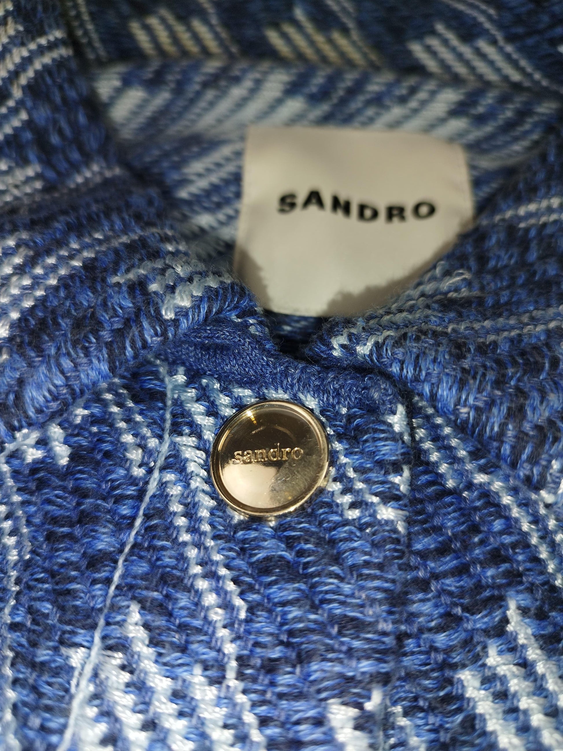 Sandro - Veste à motifs bleue taille M - Le Saptuaire