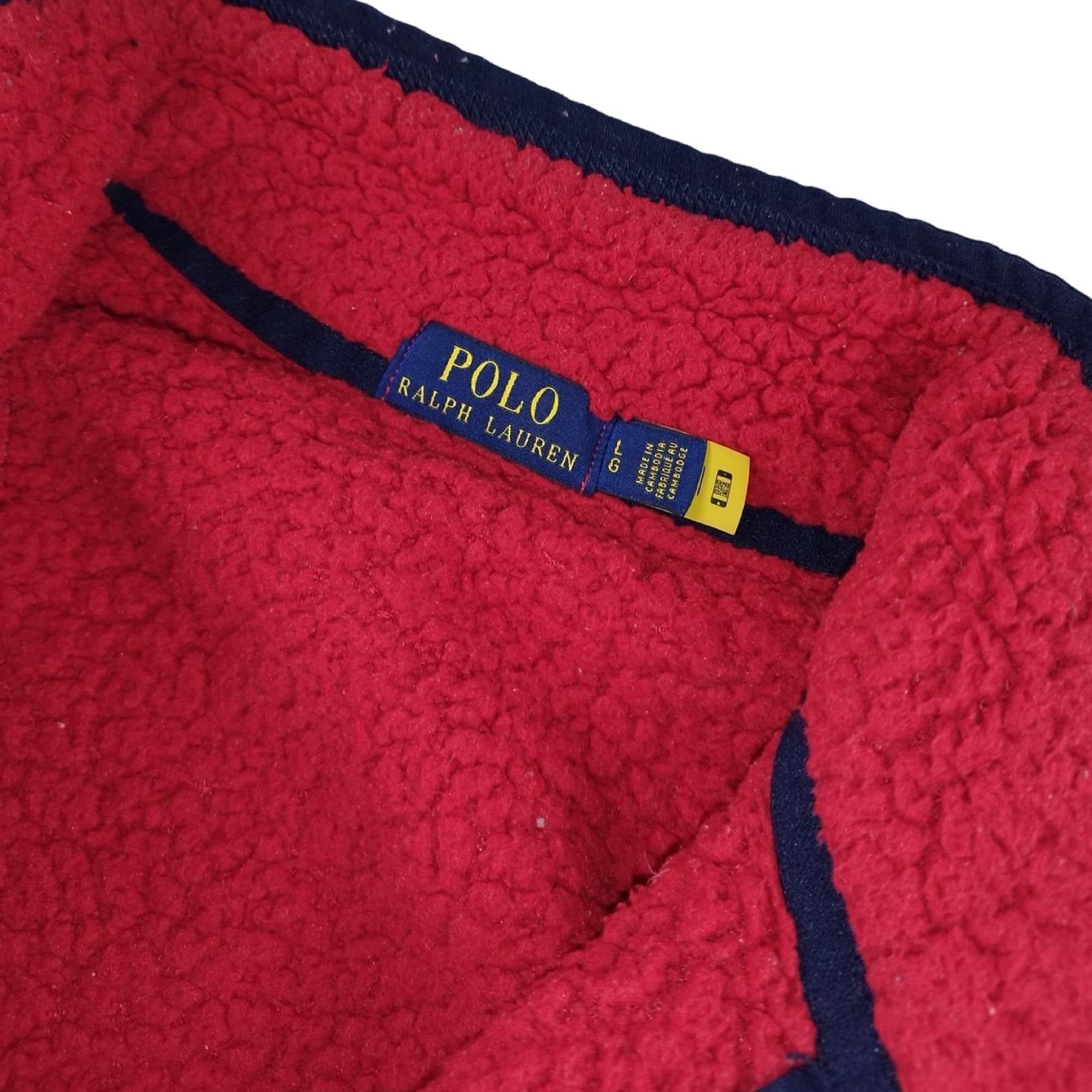 Ralph Lauren - Polaire zippée rouge taille L - Le Saptuaire