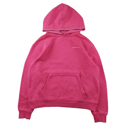 Jacquemus - Pull à capuche rose fuchsia taille S