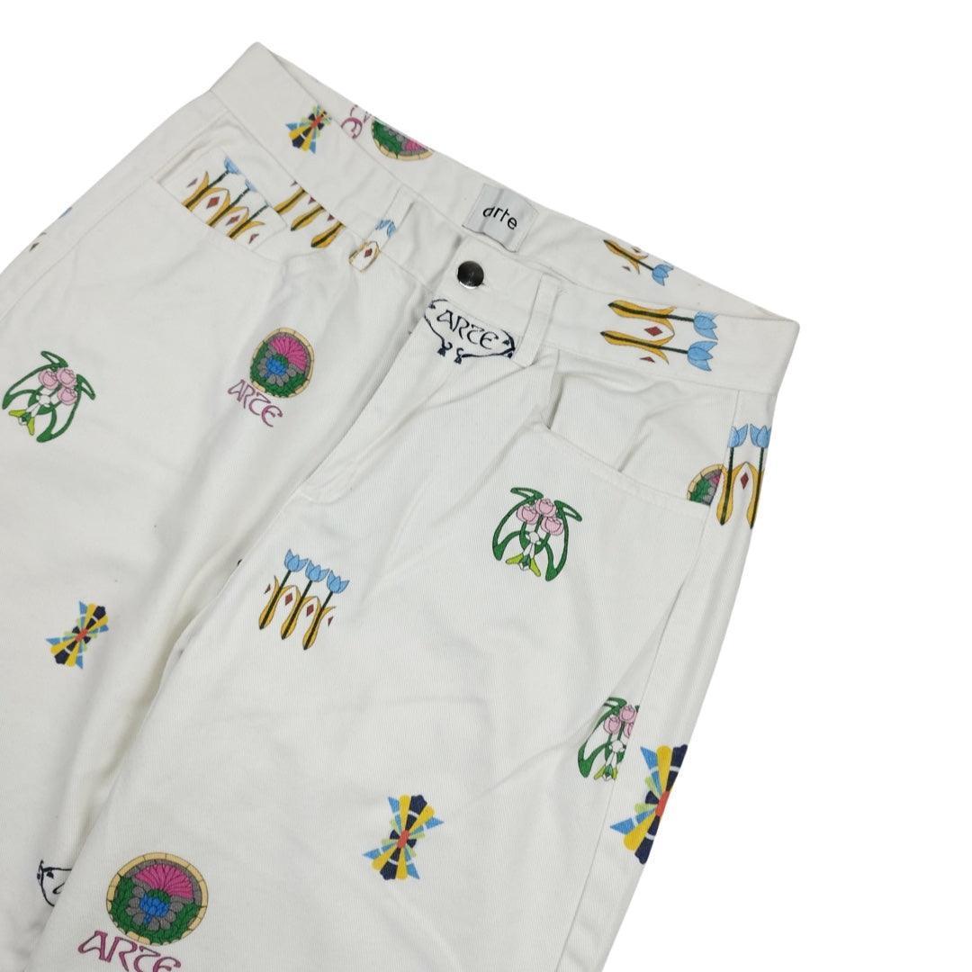 Pant à motifs blanc taille M - Le Saptuaire