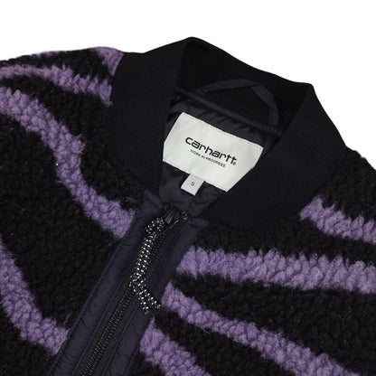 Carhartt - Veste « W’ Janet Liner » polaire zippée à motifs noir et violet taille S - Le Saptuaire