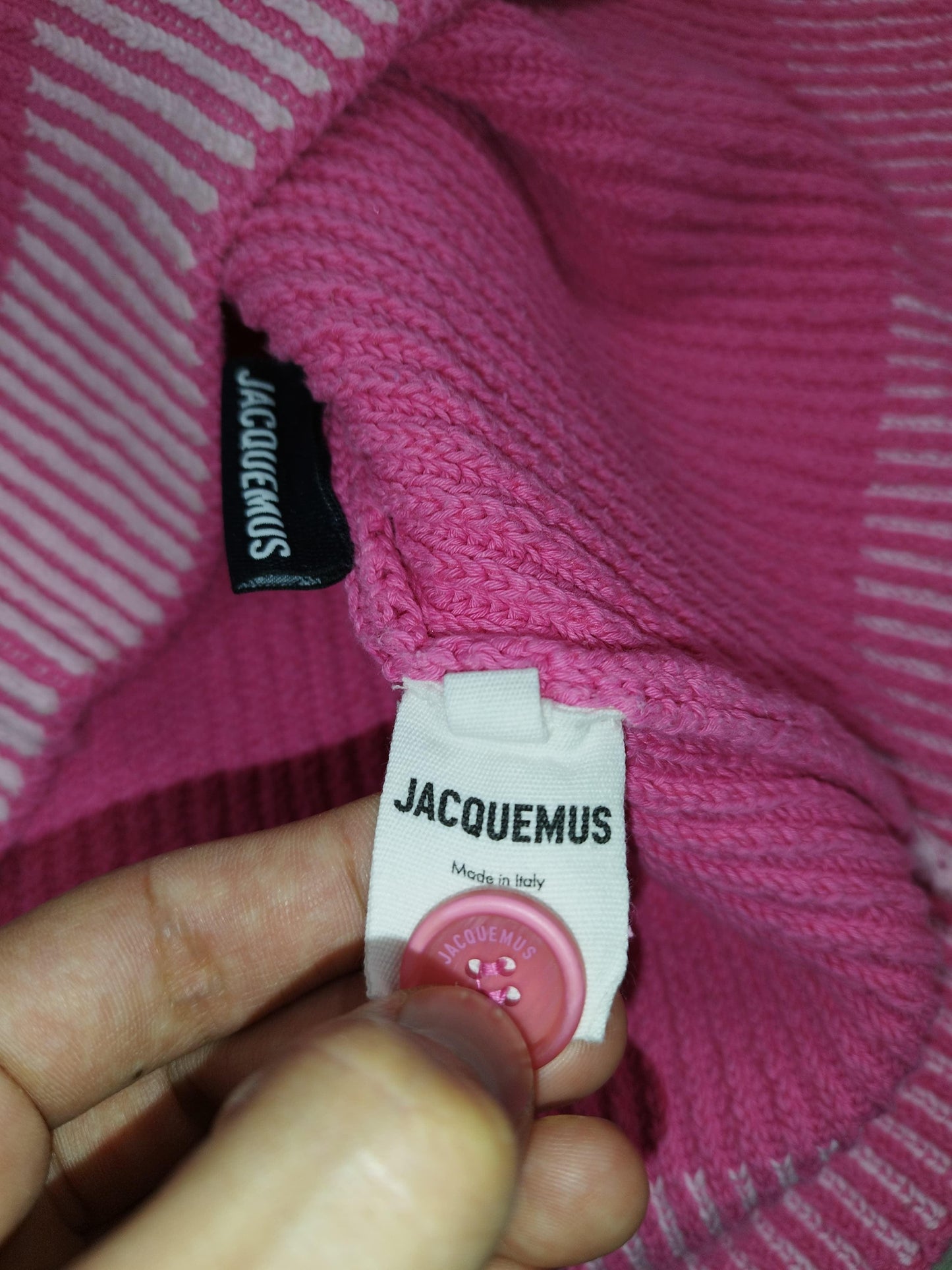 Jacquemus - Cardigan Lemone rose fluo taille M - Le Saptuaire