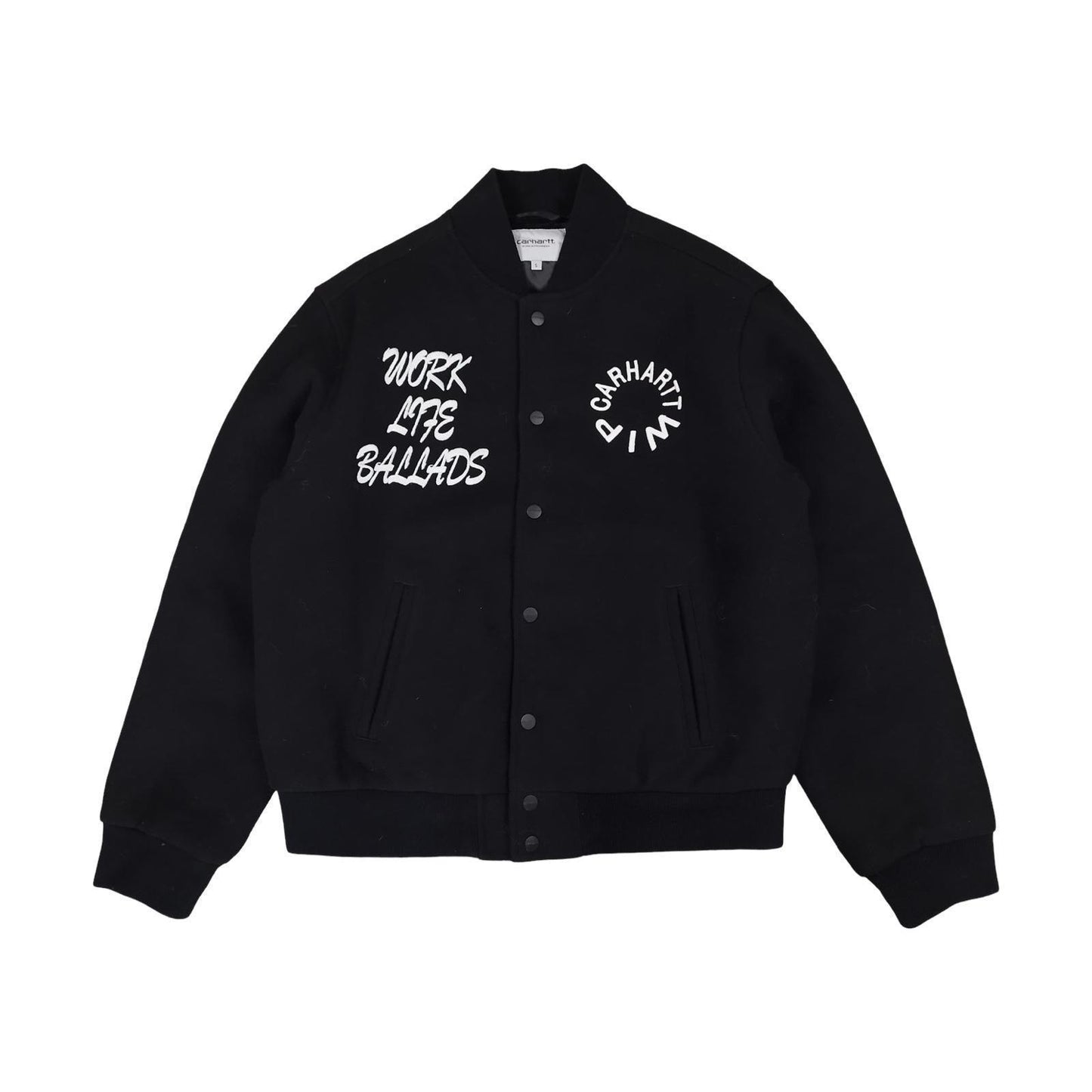 Carhatt - Veste « Work Varsity Bomber » Teddy noire taille S - Le Saptuaire