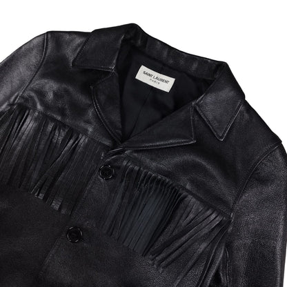 Saint Laurent - Veste courte en cuir taille XS