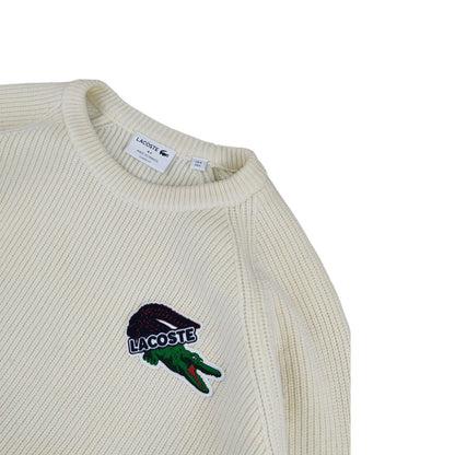 Lacoste - Pull en laine blanc cassé taille L - Le Saptuaire