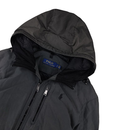 Ralph Lauren - Parka acolchada gris oscuro talla S