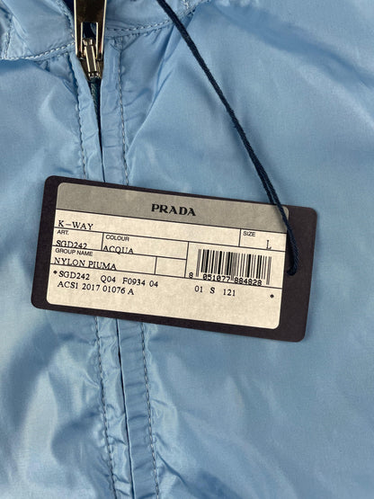 Prada - K-way jacket, sky blue, size L