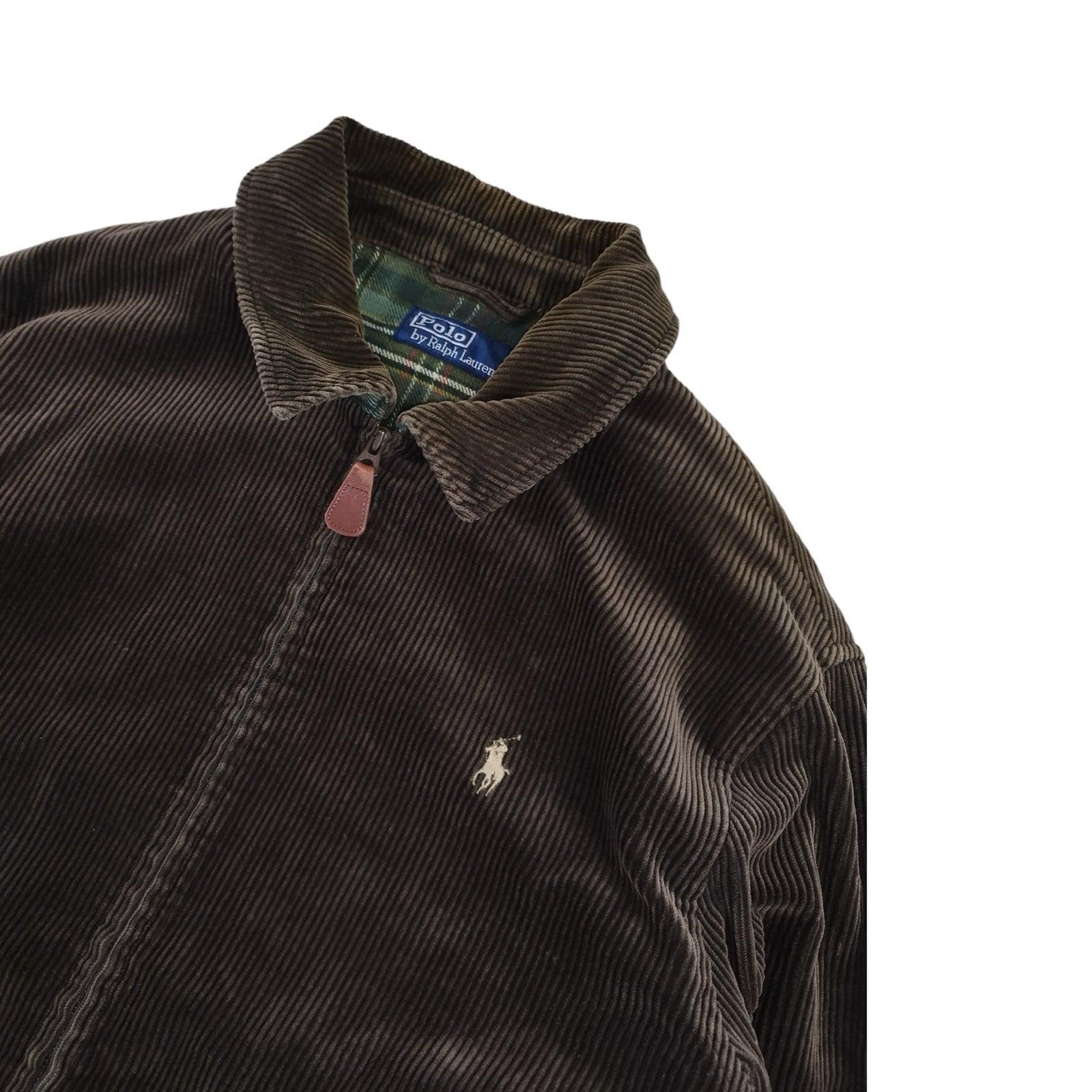 Ralph Lauren - Veste Harrington en velours côtelé marron taille M - Le Saptuaire