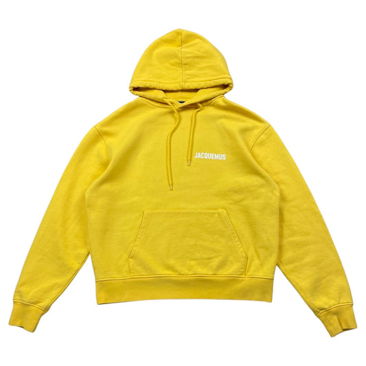 Pull à capuche jaune taille M