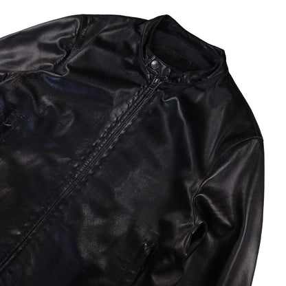 Prada - Veste en cuir noire taille M