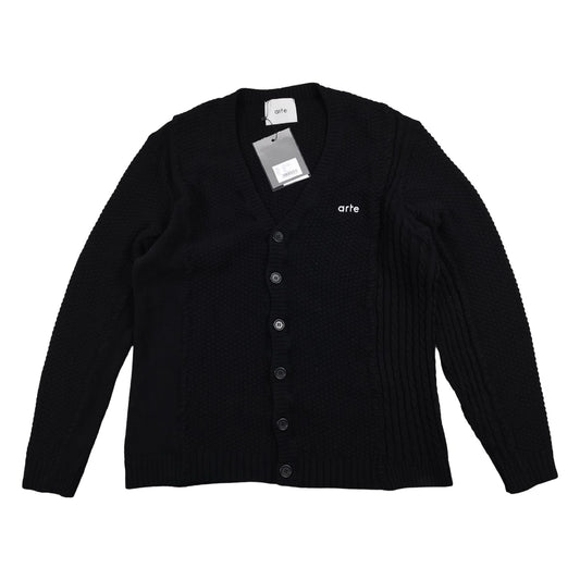 Arte - Cardigan tressé noir taille XL - Le Saptuaire