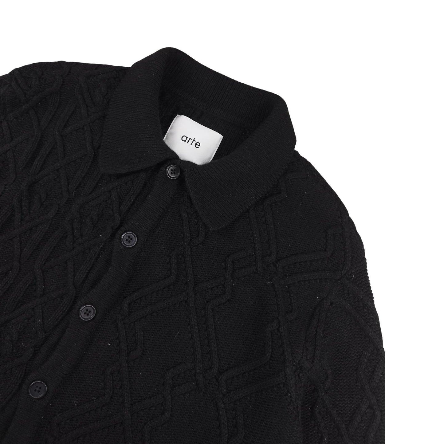 Arte - Cardigan torsadé noir taille M - Le Saptuaire