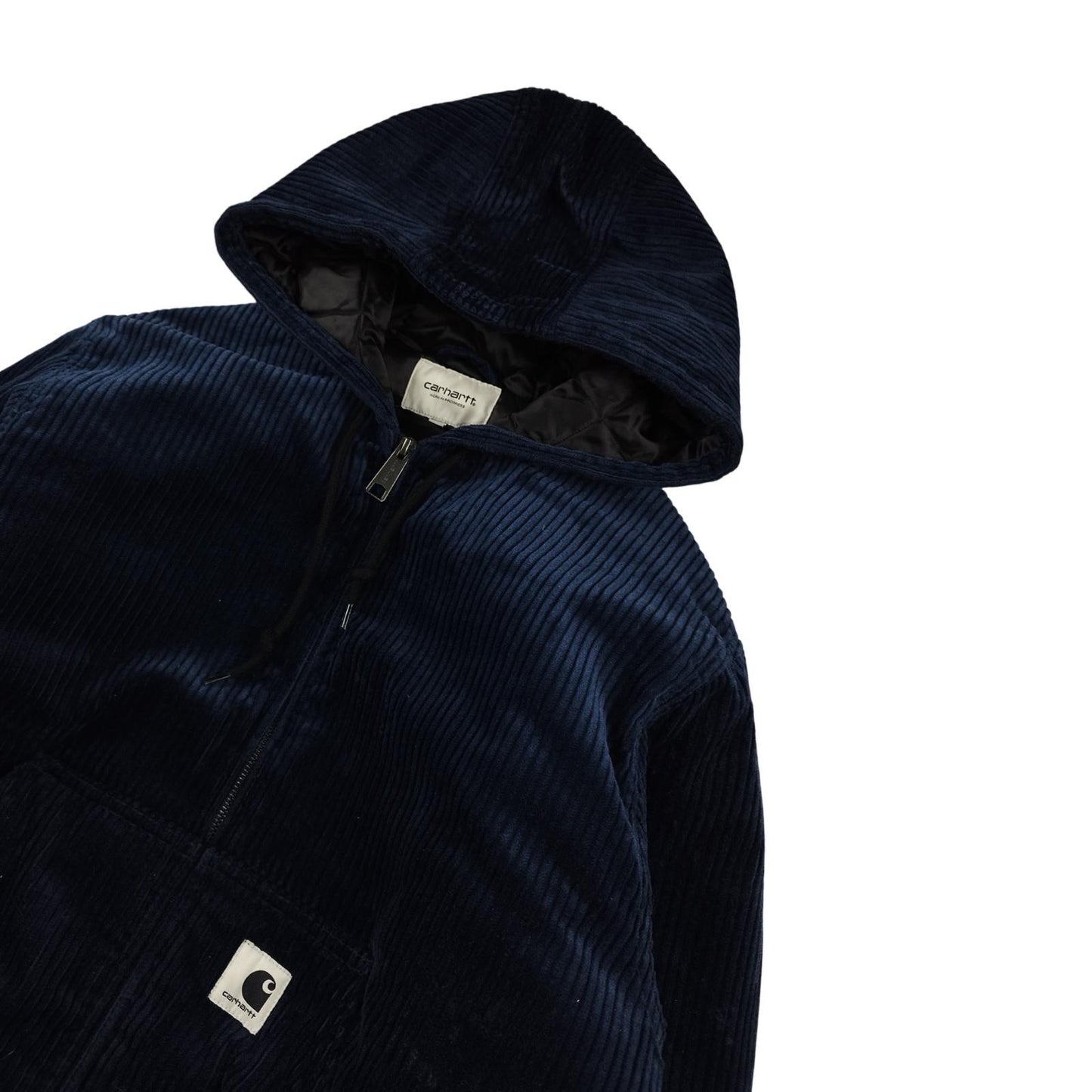 Carhartt - Veste matelassée en velours côtelé bleu marine taille S