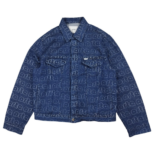 Arte - Veste en jean à motifs bleu marine taille L