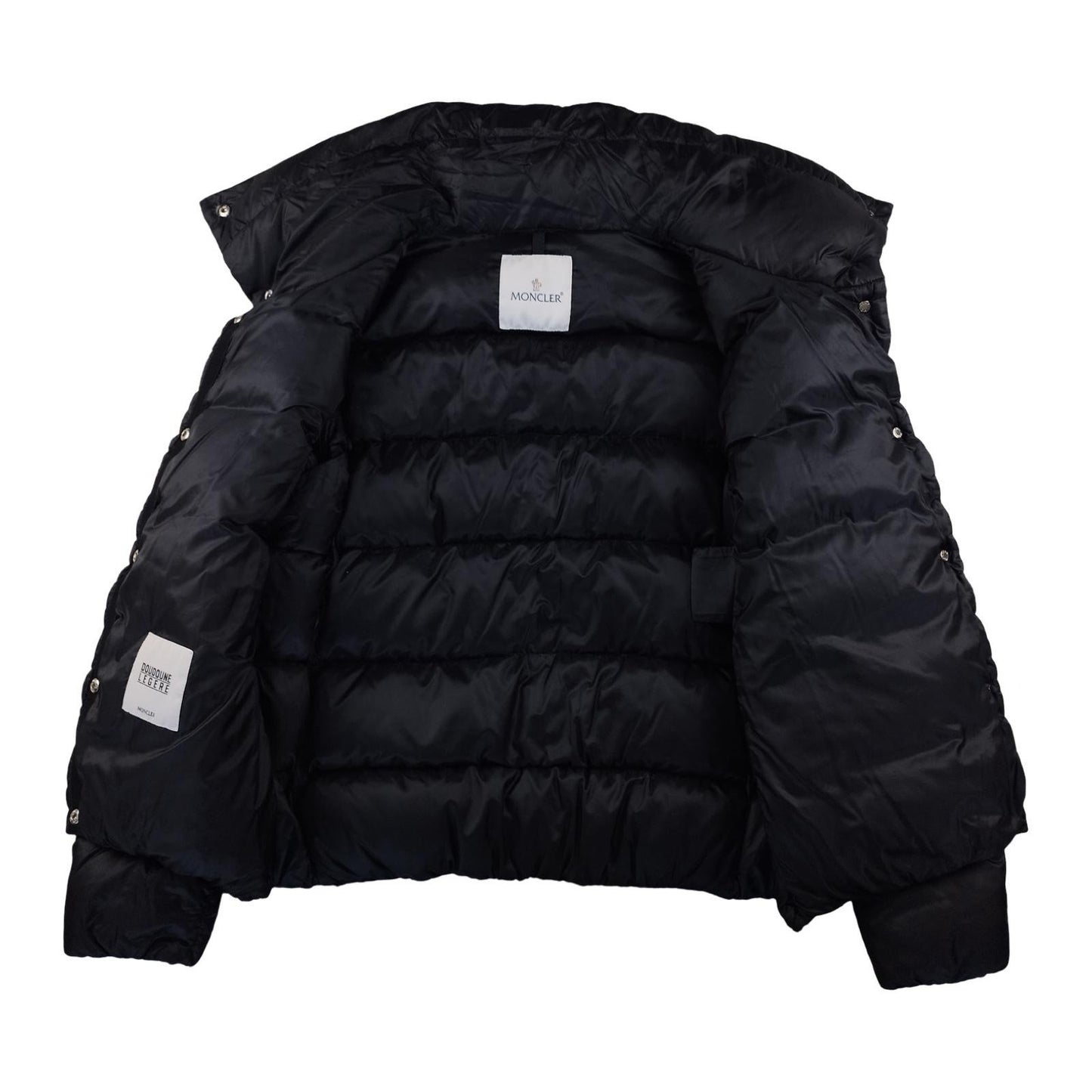 Moncler - Doudoune boutonnée noire taille S