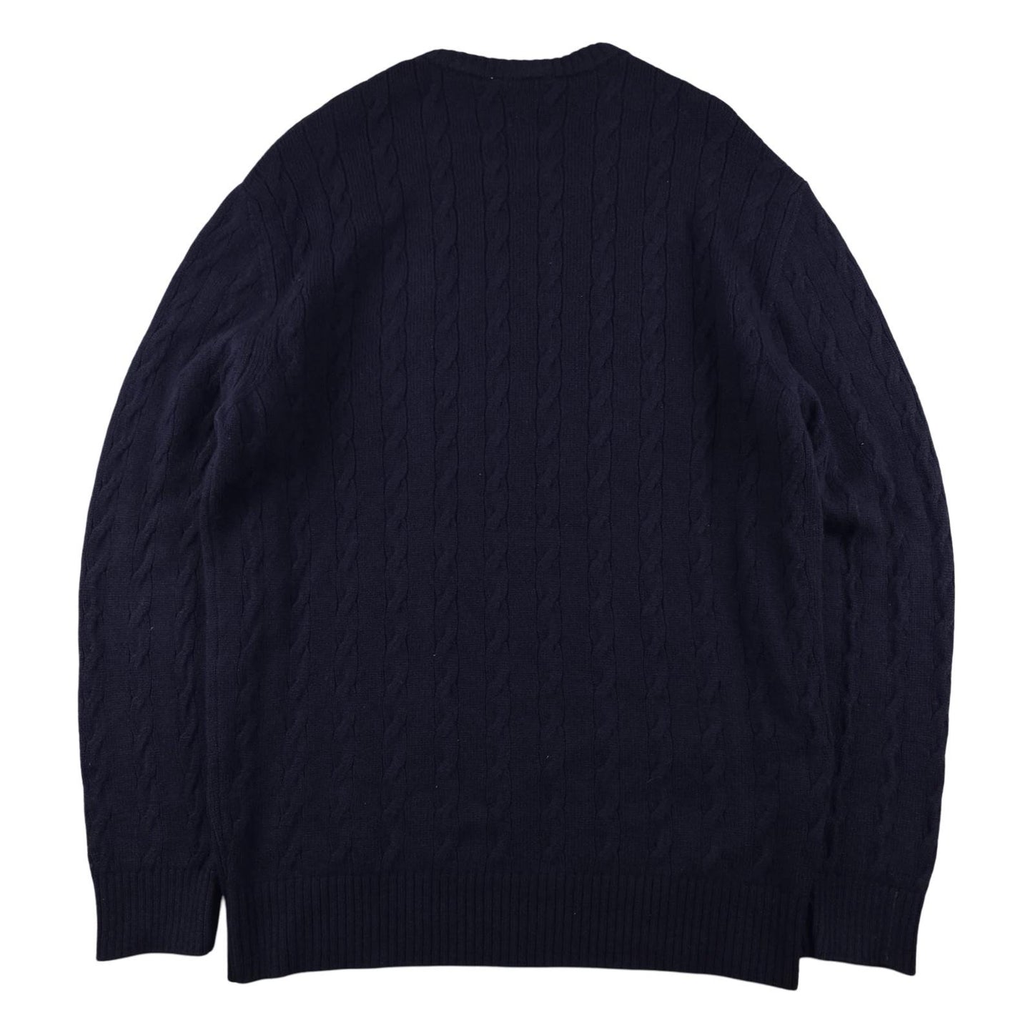 Lacoste - Pull en laine torsadé bleu marine taille M - Le Saptuaire