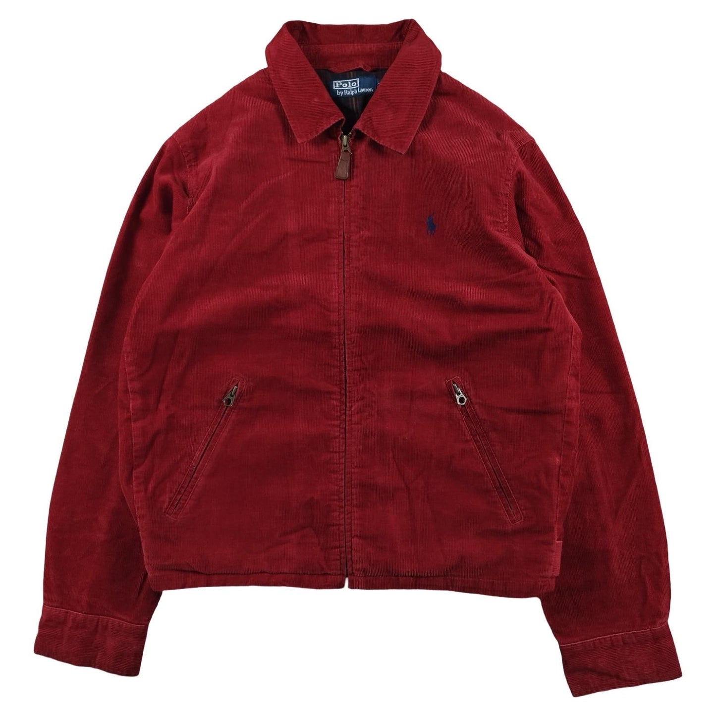 Ralph Lauren Harrington - Veste en velours côtelé rouge taille M - Le Saptuaire