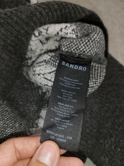 Sandro - Pull gris foncé taille XS - Le Saptuaire