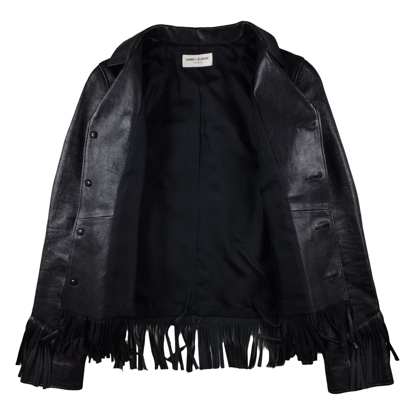 Saint Laurent - Veste courte en cuir taille XS