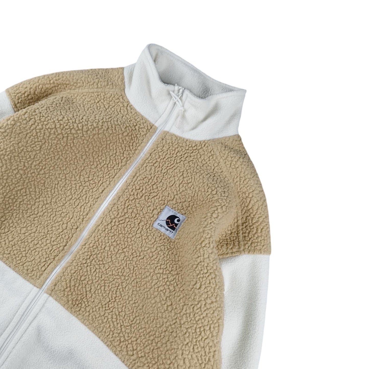 Carhartt - Off-white and cream full-zip fleece size M