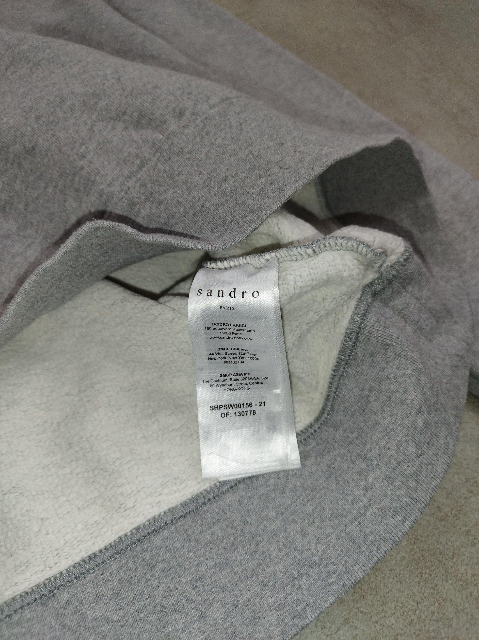 Sandro - Pull à capuche gris taille S - Le Saptuaire